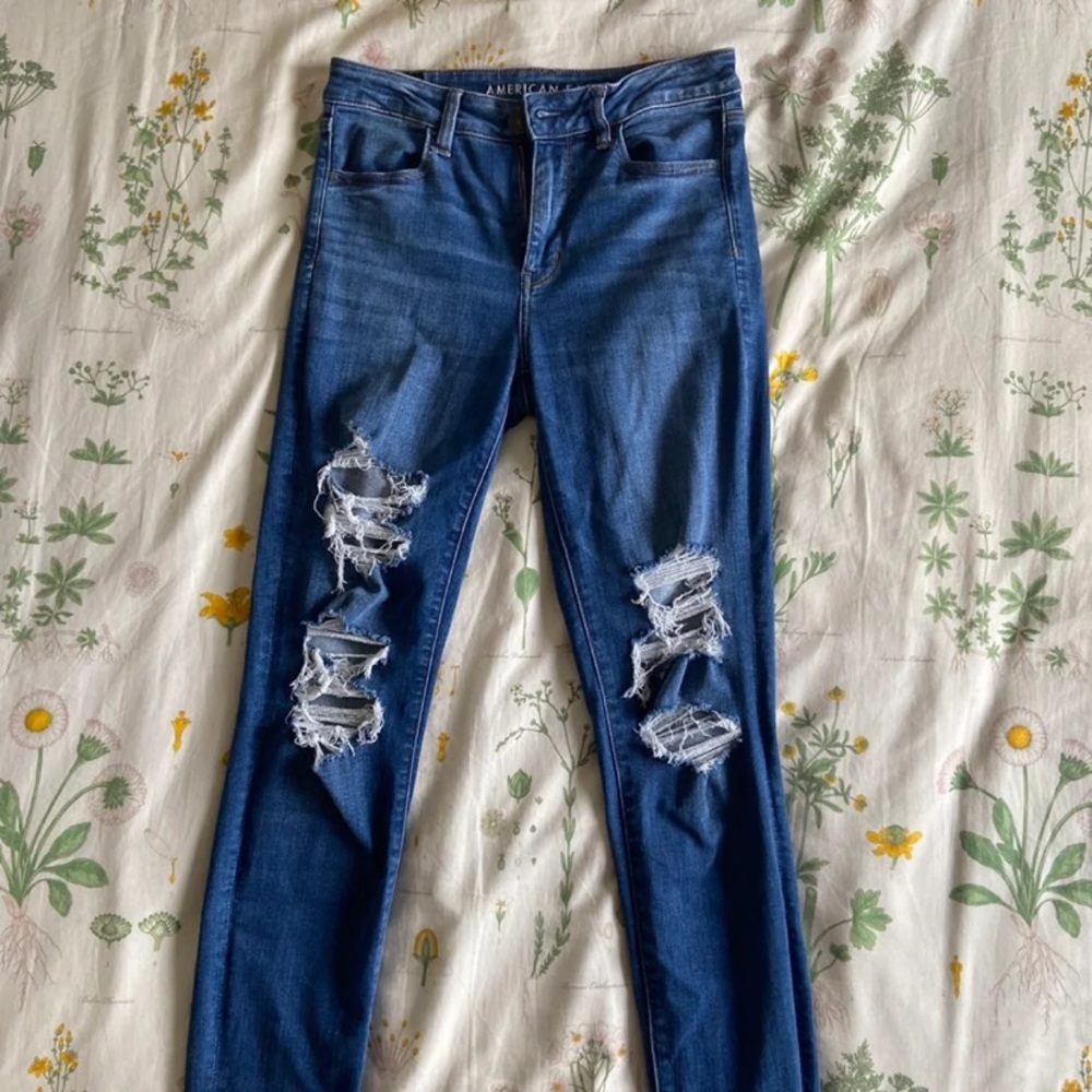 American Eagle Blue Ne(x)t Level Stretch Skinny Jeans